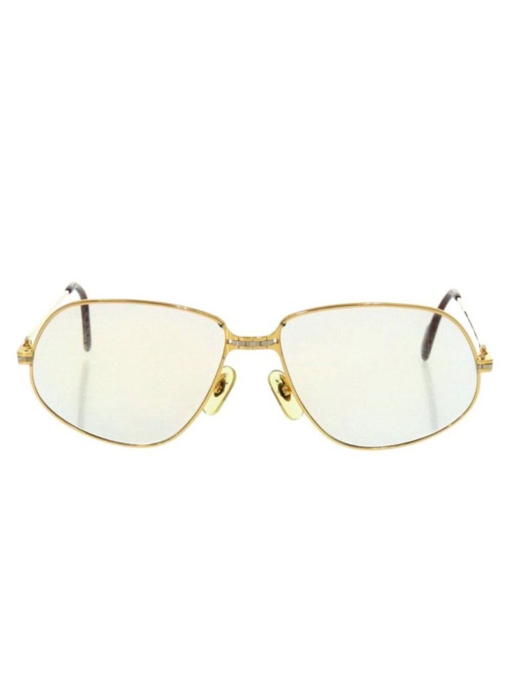 Cartier Vintage Maillon Panthere Metal Gold Sunglasses Eyewear